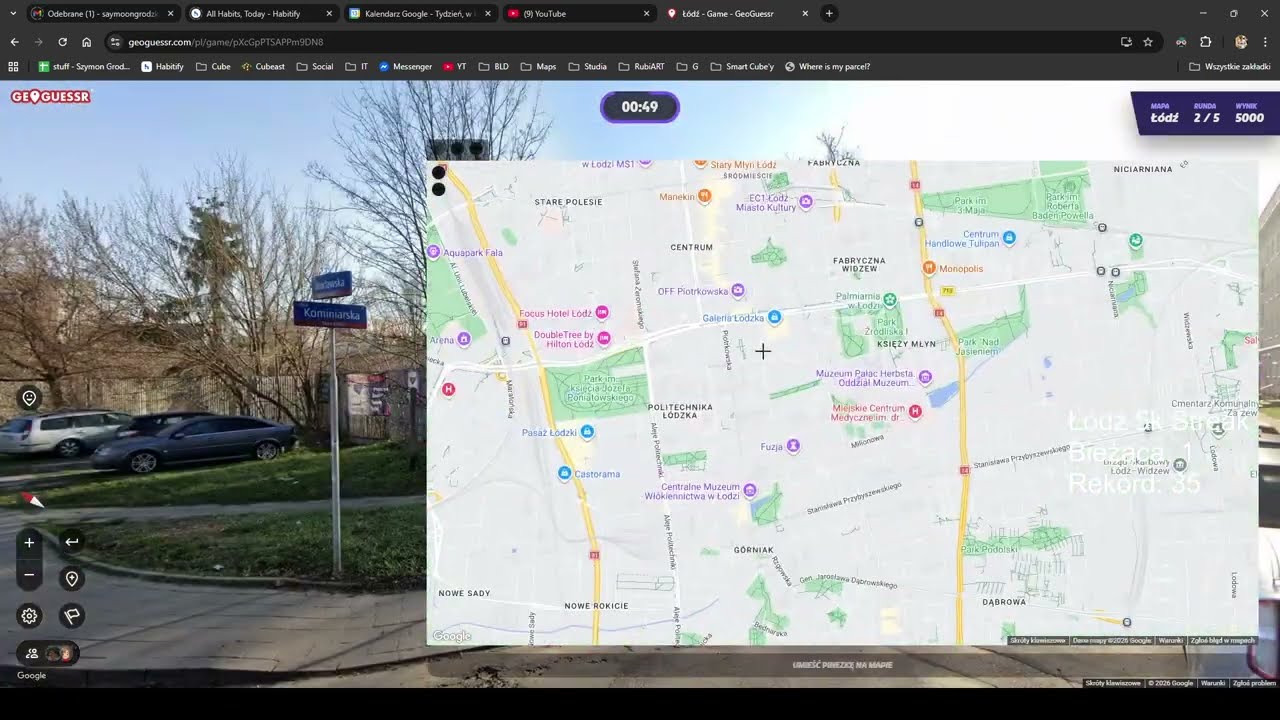 #3 Daily Geogessr - Łódź 5k Streak: 11