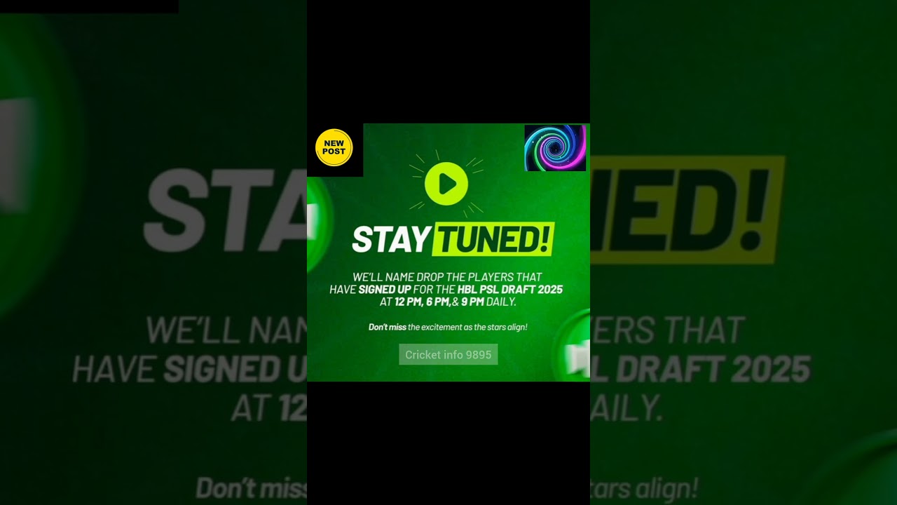 PSL Stay Tuned🖐️|PSL Draft | 