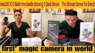 Insta360 X3 & Bullet time bundle Unboxing Quick Review ⚡The Ultimate Camera For Everything!Hindi 📸