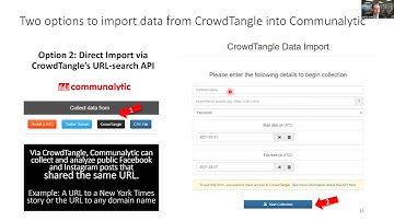 Data Collection via CrowdTangle (Facebook/Instagram) + 2-mode Semantic Nets + Twitter Bot Detection
