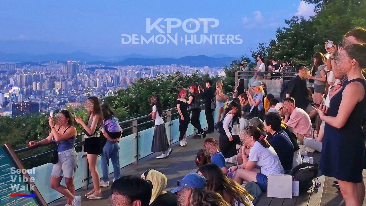 Myeongdong to Namsan Seoul Tower Walk 명동, 남산 서울타워 | K-Pop Demon Hunters Filming Spot (4K HDR)