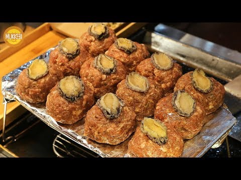 제주 동문야시장 │ 전복 떡갈비 │ Tteokgalbi with Abalone │ 한국 길거리 음식 │ Korean Street Food