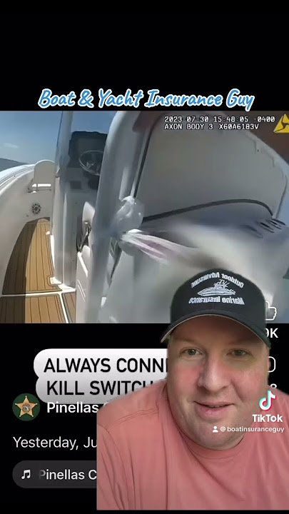 Wear your kill switch lanyard! #runawayboat #boat #boatinsurance #pinellascountysheriff