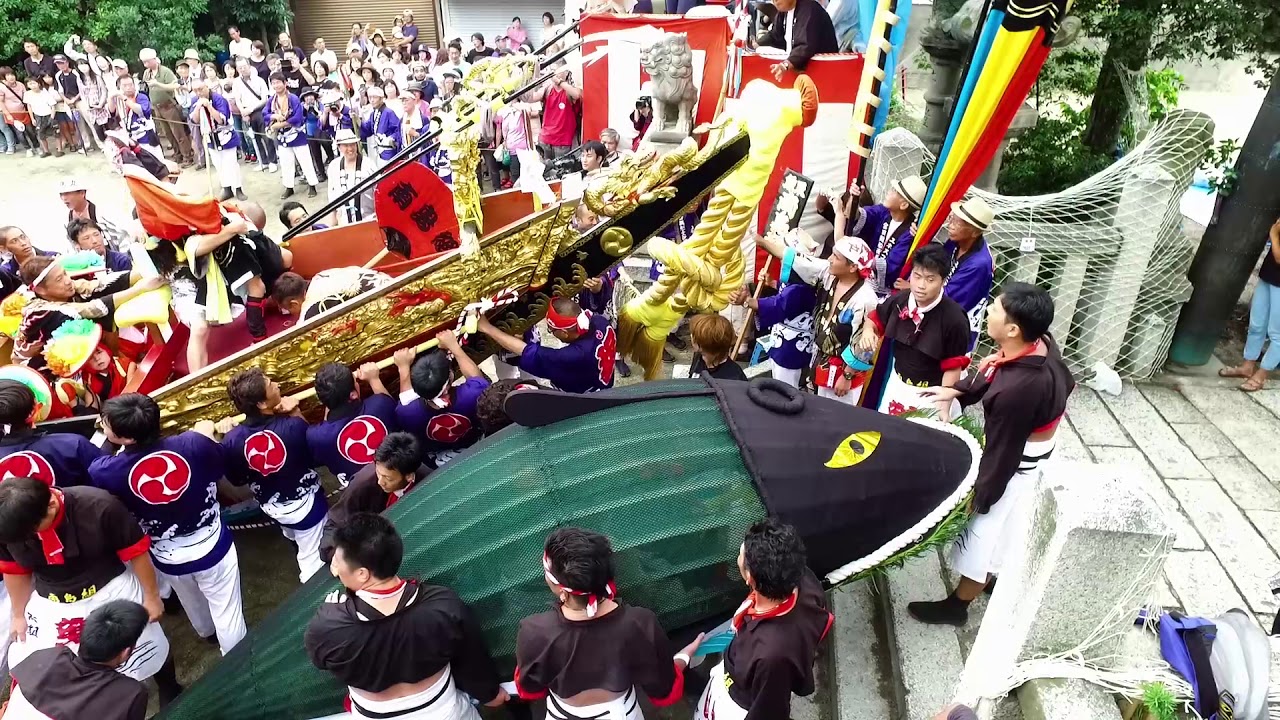 鳥出神社の鯨船行事　南島組　本練り