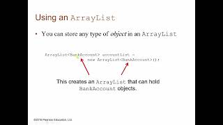 Ch7 Arrays And ArrayList Class