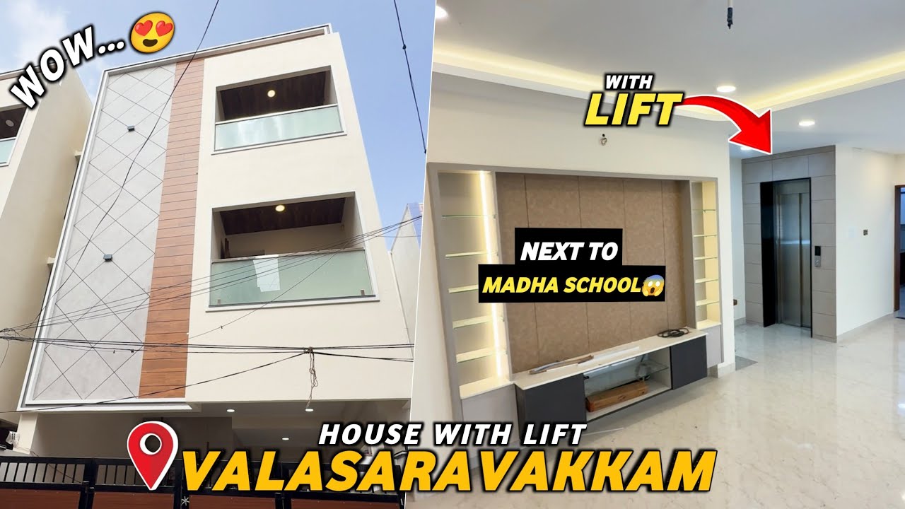 With Lift😱Beautiful 4BHK Individual House for sale in Valasaravakkam😍Ready To Occupy🏡