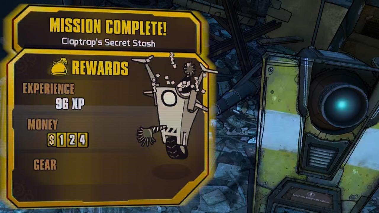 Claptrap's Secret Stash Easy + High 5, Borderlands 2: The Handsome ...