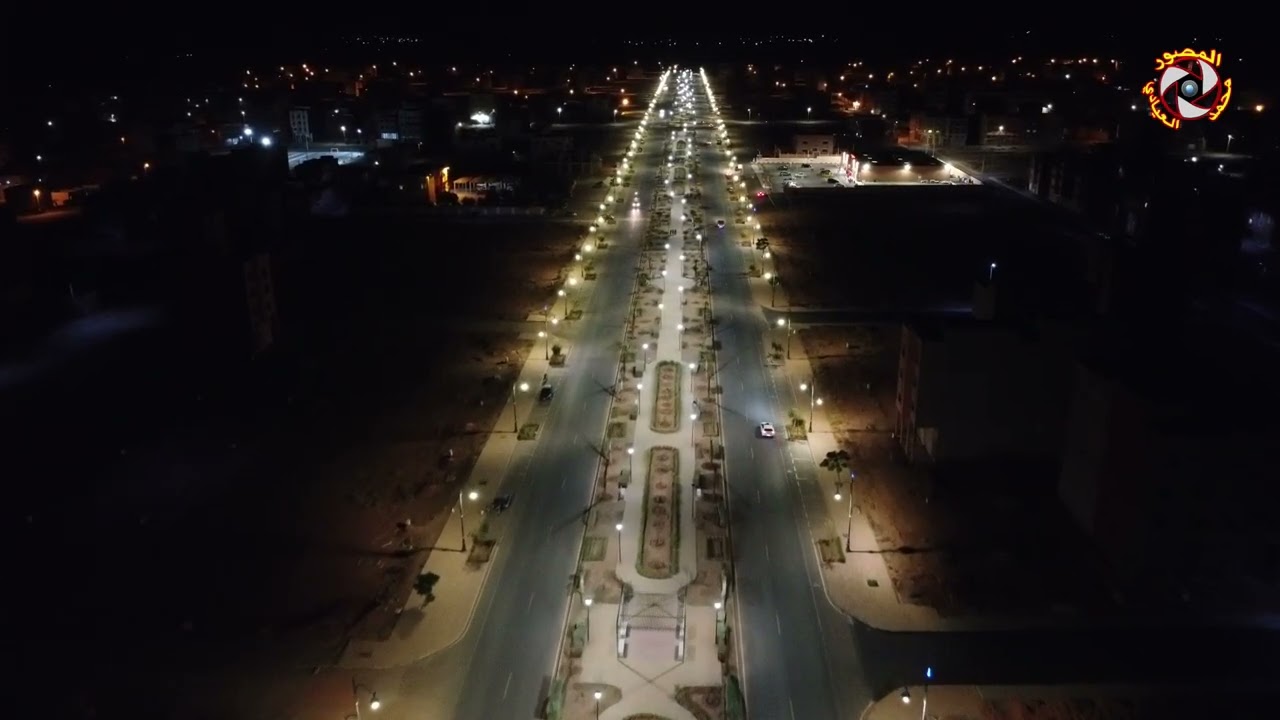 تنغير : المدخل الغربي ليلا