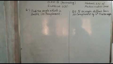 Sums on complementary and Supplementary angles. Class 9,Ex.6(a)Questions 5,7.