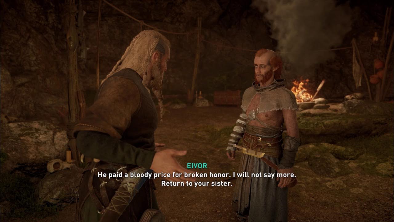 Assassin's Creed Valhalla Hunter's Repast Eivor Tells Olav "Gorm Is