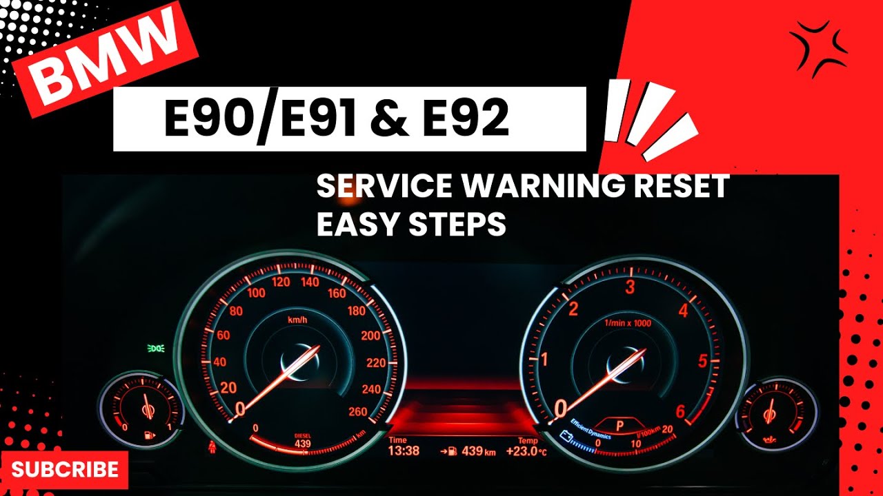 BMW 325i service reset #E90 E91 & E92 - YouTube
