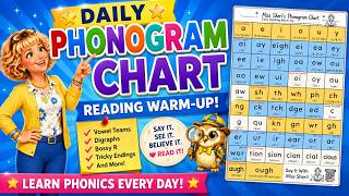 Phonogram Chart Learn Phonics Vowel Teams Digraphs Daily Reading Warm-Up with Miss Sheri