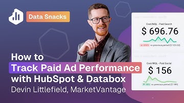 How to Track Paid Ad Performance with HubSpot & Databox | Data Snacks | Reporting Tutorial