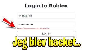 Min Roblox konto er blevet hacket.. (DANSK ROBLOX)