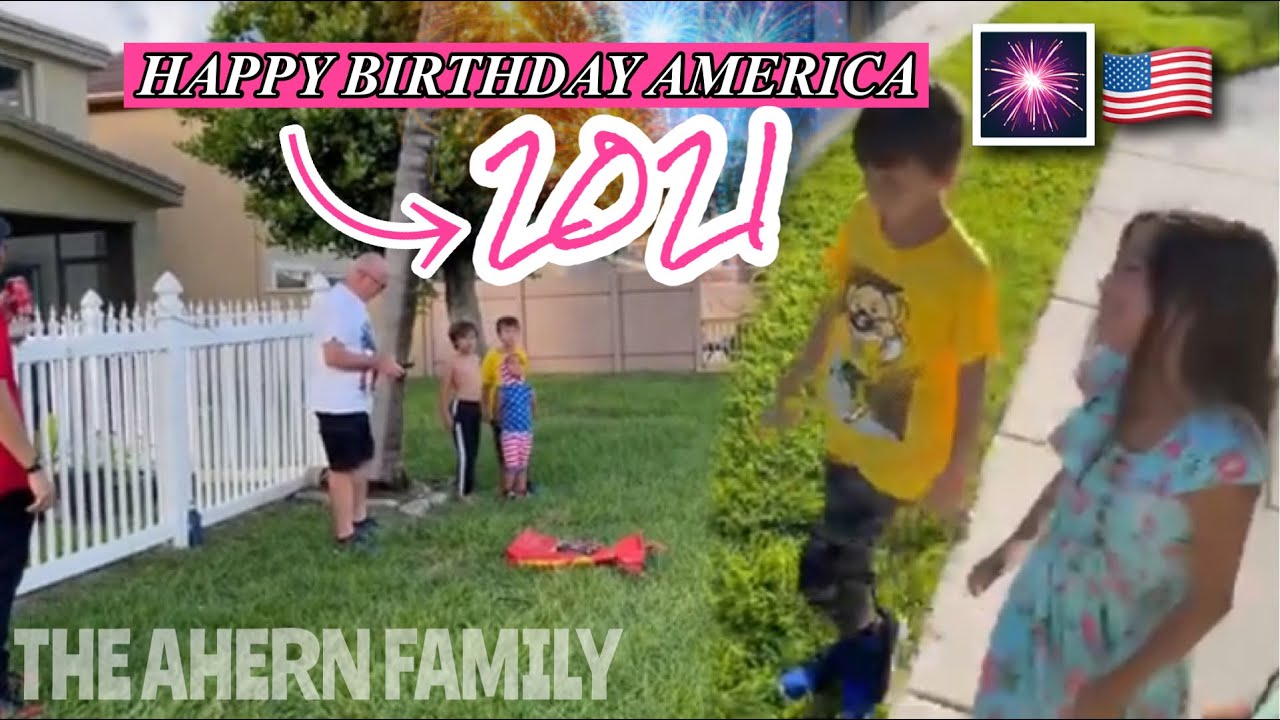 HAPPY BIRTHDAY AMERICA 2021  FIL-AM KIDS 1st TIME CELEBRATING 4th OF JULY REACTION