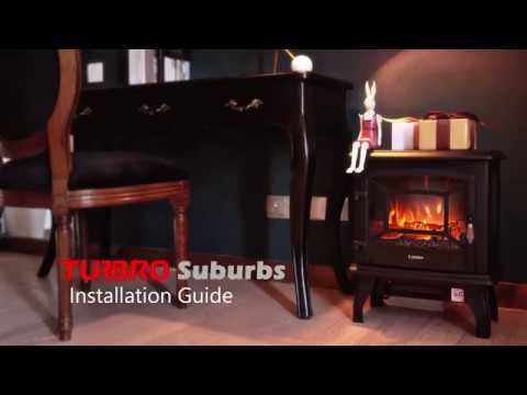 TURBRO Suburbs Electric Fireplace Stove Installation Guide - YouTube