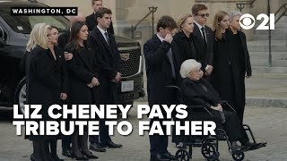 FULL: Liz Cheney pays tribute to father Dick Cheney during packed funeral