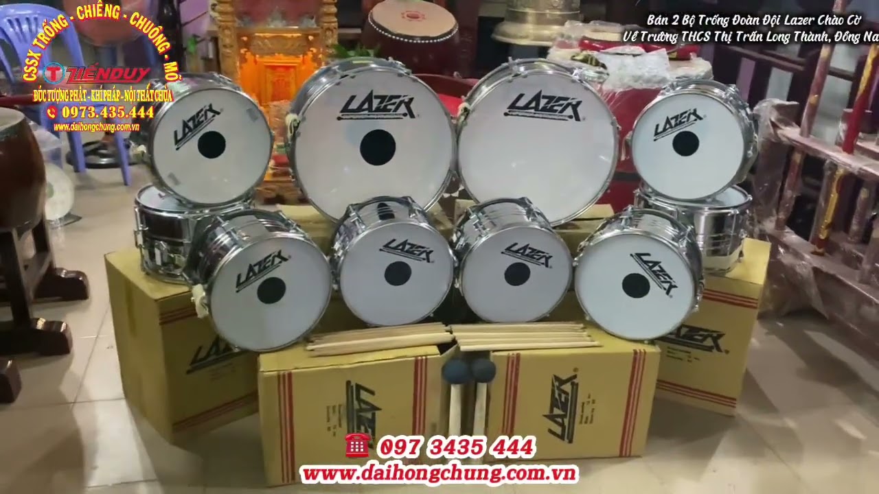 CƠ SỞ TIẾN DUY BÁN TRỐNG ĐỘI CHÀO CỜ LAZER VỀ TRƯỜNG THCS THỊ TRẤN LONG THÀNH ĐỒNG NAI 0973435444