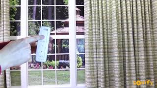 Florida Automated Shade: Somfy Glydea powered curtains adjusting the speed