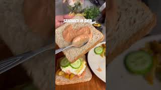 Sandwich from leftover chicken and Egg! Just in 3 minutes! Delicious Bites #sandwich #shortvideo