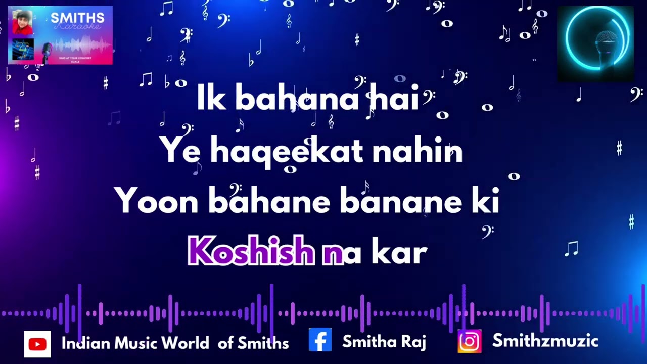 Main Tere Ishq Mein Lower Scale Karaoke| Lata Mangeshkar