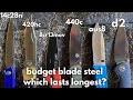 Which Budget Blade Steel Cuts the Longest?