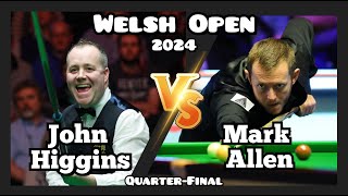 John Higgins vs Mark Allen - Welsh Open Snooker 2024 - Quarter-Final Live (Full Match)