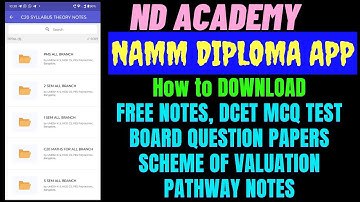 Diploma C25 & C20 Syllabus FREE Notes |HOW to Download FREE Notes, Question Paper, Scheme