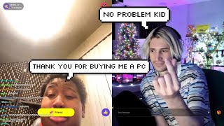 xQc makes kid Cry after Buying him a PC for Christmas (Wholesome)