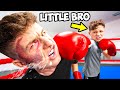 KNOCKED OUT by my Little Brother!! *bad idea*