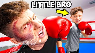 KNOCKED OUT by my Little Brother!! *bad idea*