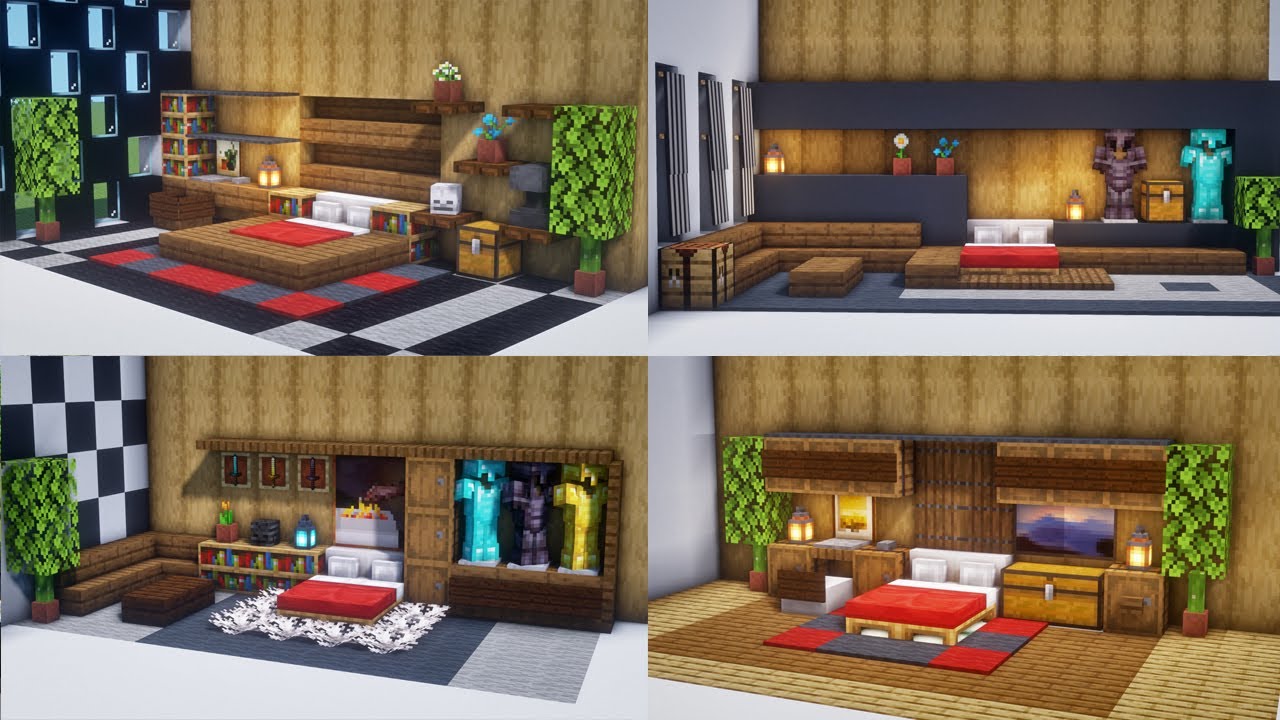Minecraft : Top Bedroom Design : Best Bedroom Builds Ideas : Furniture