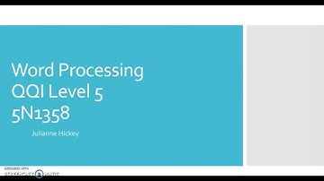 How Word Processing QQI L5 5N1358 is assessed