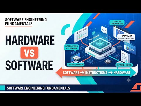 ⚡Hardware vs Software | Definition,Key Differences, Types, Examples,Quick Revision