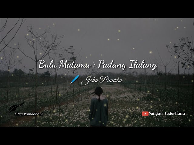 Joko Pinurbo - Bulu Matamu : Padang Ilalang - Musikalisasi Puisi class=