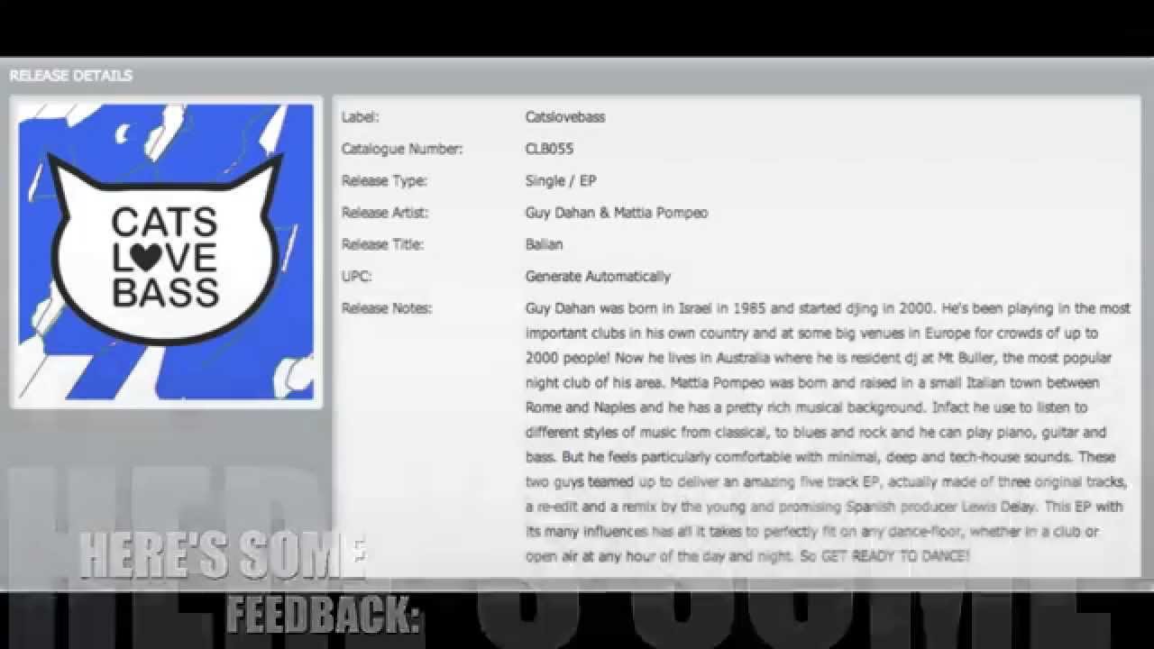 Watch CLB055-BALIAN-GUY DAHAN & MATTIA POMPEO on YouTube Watch CLB055-BALIAN-GUY DAHAN & MATTIA POMPEO on YouTube