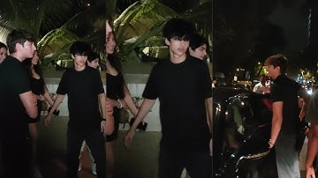 Hrithik Roshan Son Hrehaan Roshan and Hridhaan Roshan spotted in Bentley at Hakkasan Bandra
