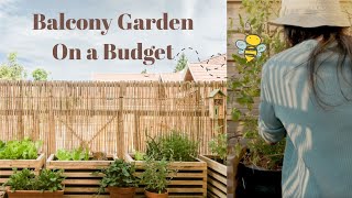 My Balcony Garden On a Budget (Under 200€) | Balcony Makeover | 3.2 m² Small Balcony