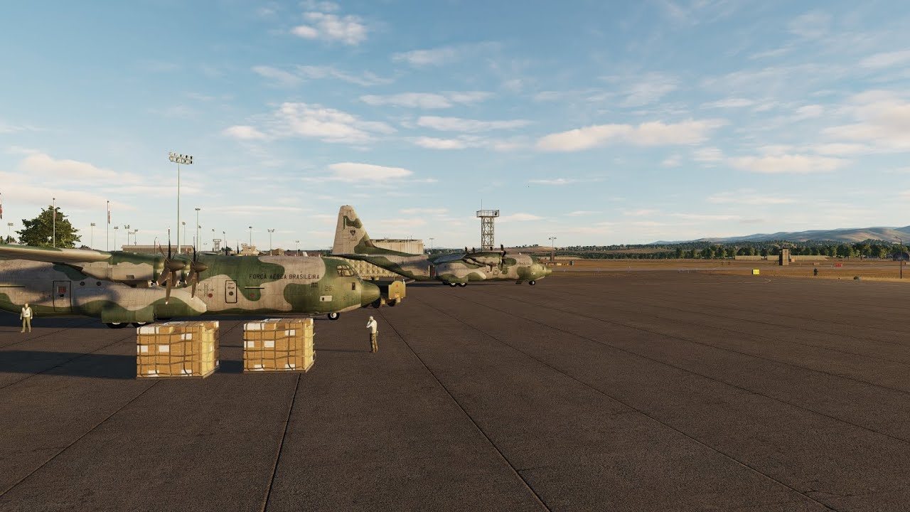 DCS WORLD - 1° Esquadrão Predadores - Campanha dia 10 Logistica com Hercules