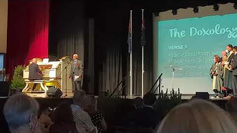 Ted Gibbs sings the Doxology at the 2022 City of K...
