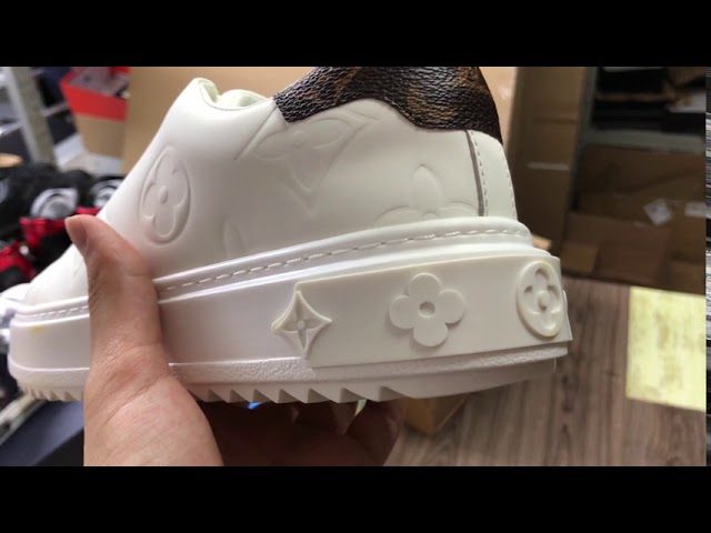 Real vs Fake Louis Vuitton white sneakers. How to spot fake Louis