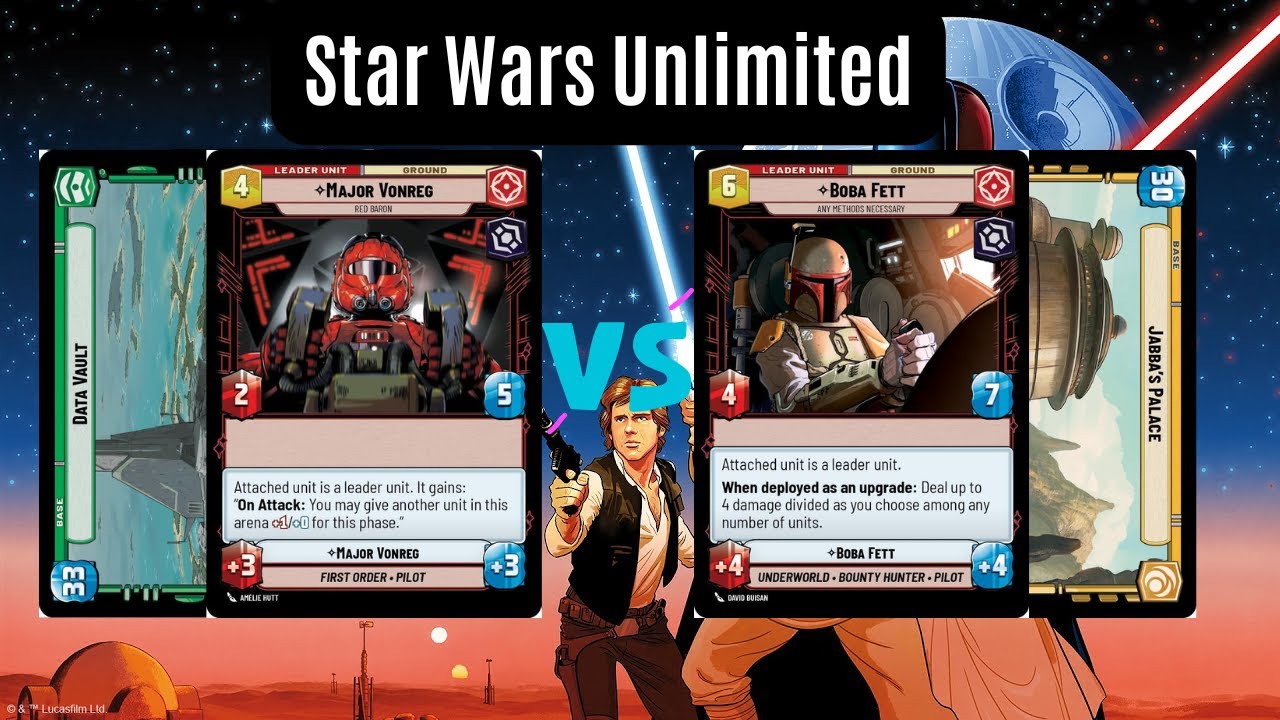 Vonreg Data Vault vs. Boba (JTL) Yellow | Star Wars Unlimited Local Gameplay