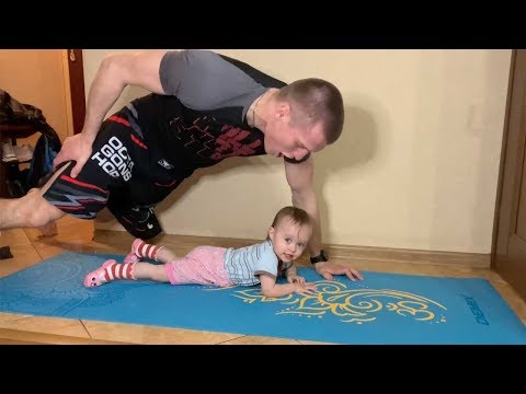 Athlete Dad Works Out With Baby