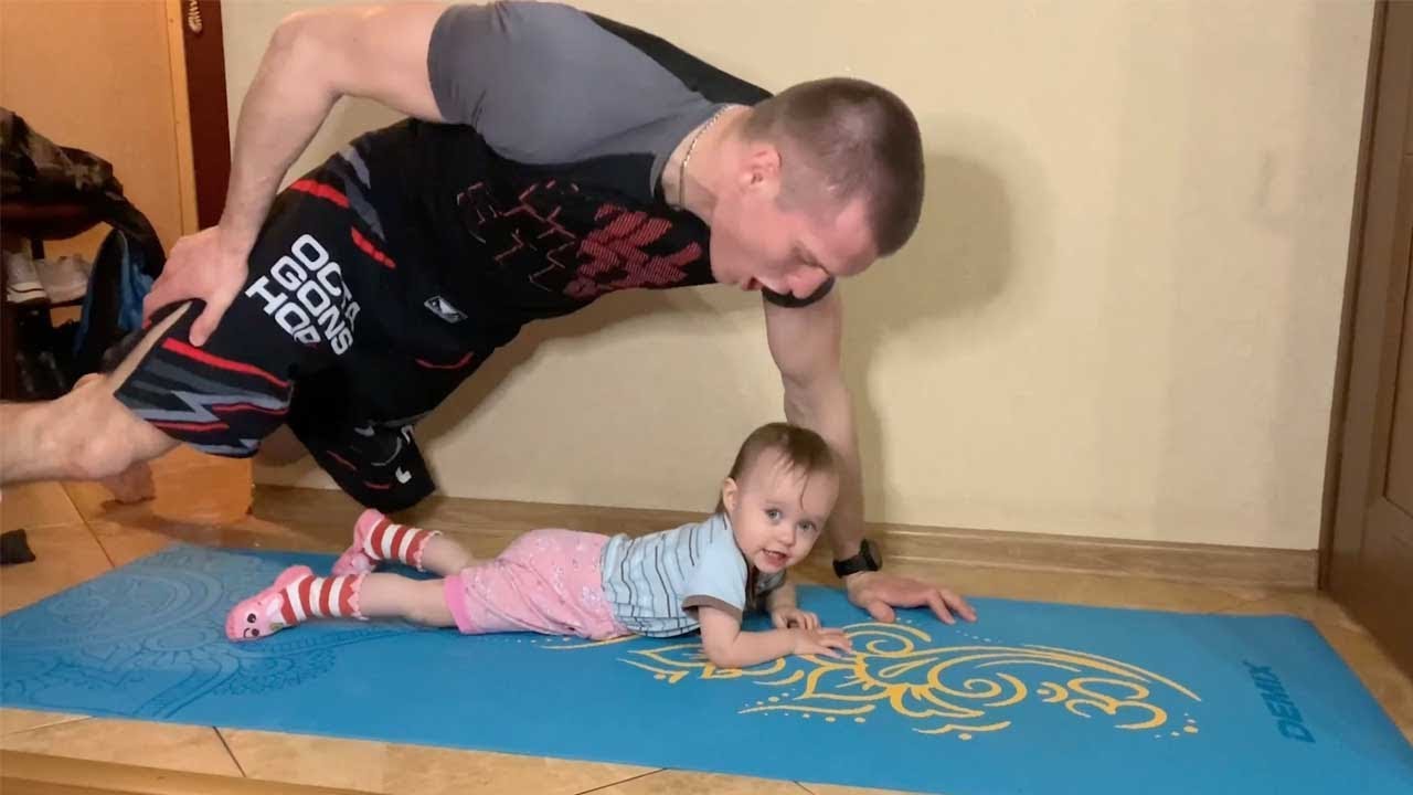 Athlete Dad Works Out With Baby YouTube