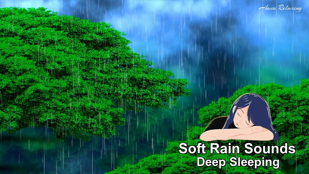Soft Rain Sounds for Instant Sleep ★ Stress Relief, Piano Music ...