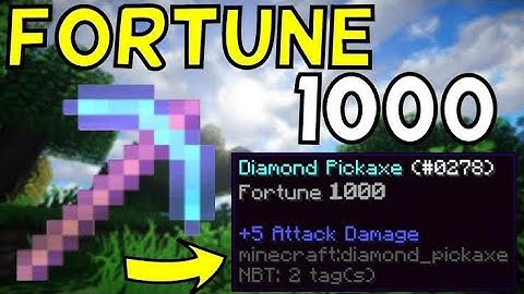 HOW TO GET FORTUNE 1000 PICKAXE IN MINECRAFT 1.16