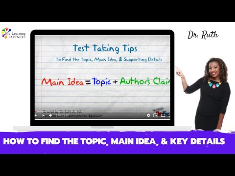 identify topic main idea supporting details and themes