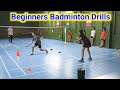 Badminton training for beginners  badminton drills  footwork