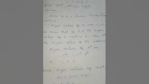 Engineering Mathematics II - MA8251(Unit 1 Matrices) - Problems in Properties of eigen value.