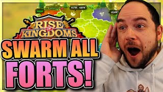 Double rallies and swarms [fort burning party day 2!] Storm of Stratagems KvK in Rise of Kingdoms